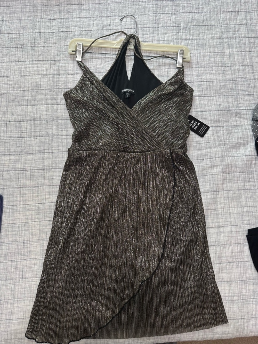 Express gold Metallic Dress